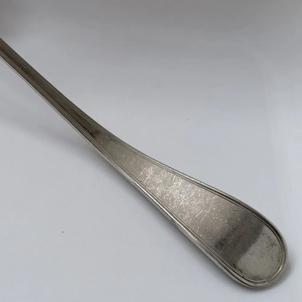 Antique 1908 Wm Rogers Garrick Silverplate Soup Ladle 11” Long Handle Serving